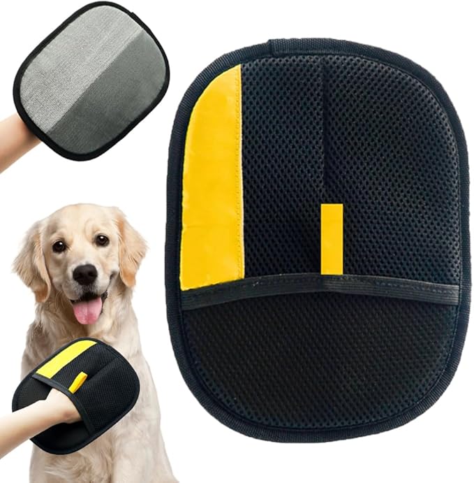 Pet Hair Removal Glove, Dog Cat Hair Gloves for Pet Hairs Removal, Reusable Pets Grooming Gloves for Dogs Cats, Washable Pets Hairs Remover Electrostatic Glove for Bed Couch Clothes Carpet (2pcs)