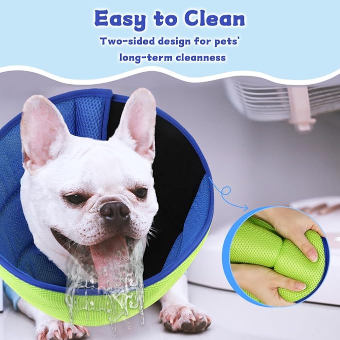 Soft Dog Cone Collar After Surgery Alternative for Dogs to Stop Licking, Comfy Collars for Large/Medium/Small Pet, Adjustable Elizabethan Neuter Recovery E Cones of Shame Neck & Head Ecollars
