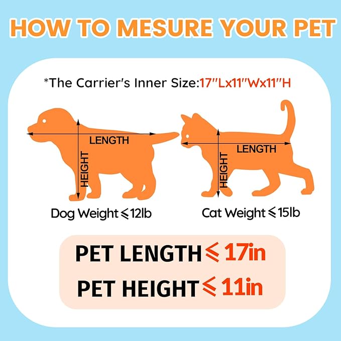 Petskd Top and Side Expandable Pet Carrier 19x13x9 Inches Southwest Allegiant Airlines Approved, Soft-Sided Carrier for Small Dog Under 12 lbs and Large Cat Under 15 lbs(Black)