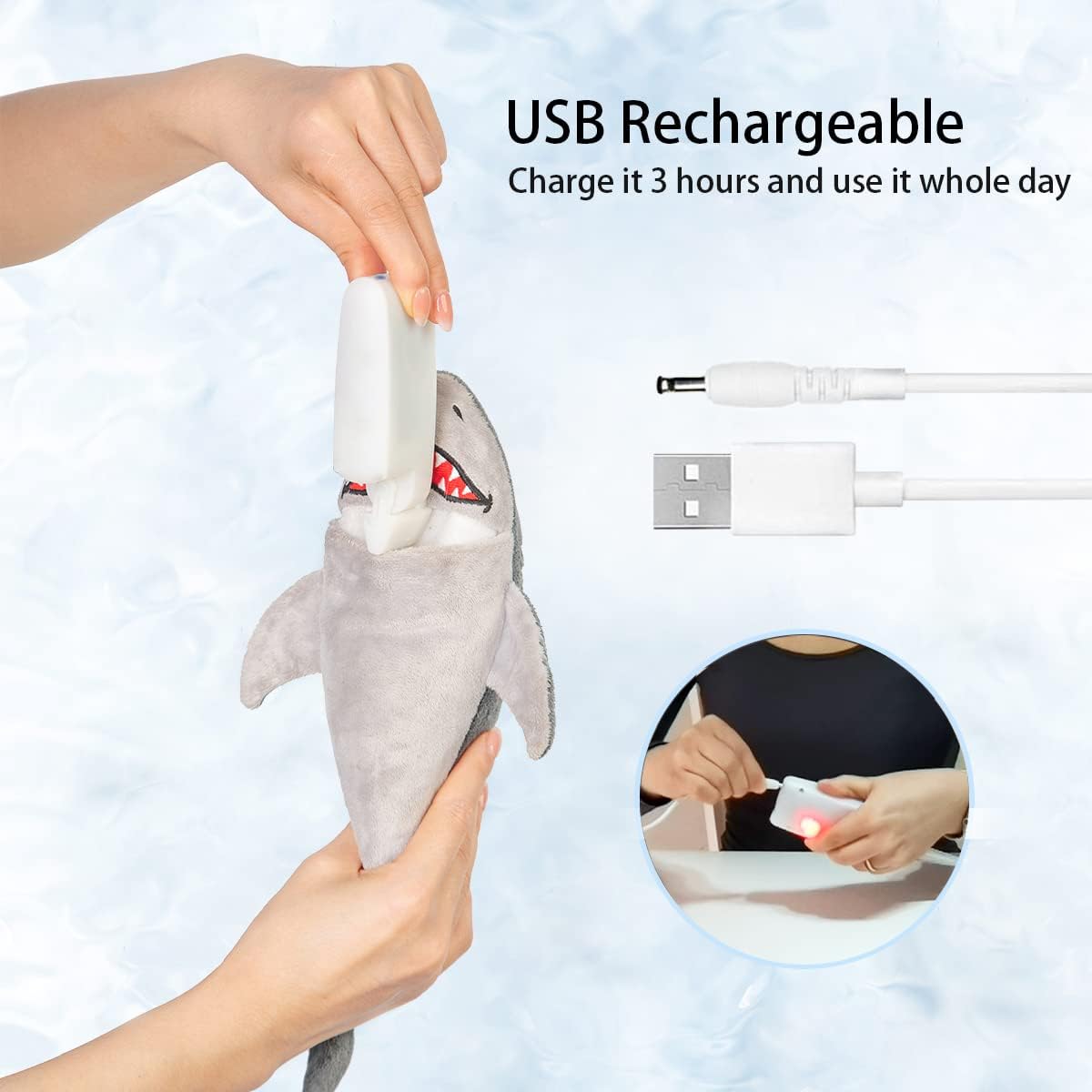 Interactive Dog Toys,Flopping Fish Dog Toys for Large/Medium/Small Dogs,Squeaky Plush Dog/Puppy Toys,Touch Activated