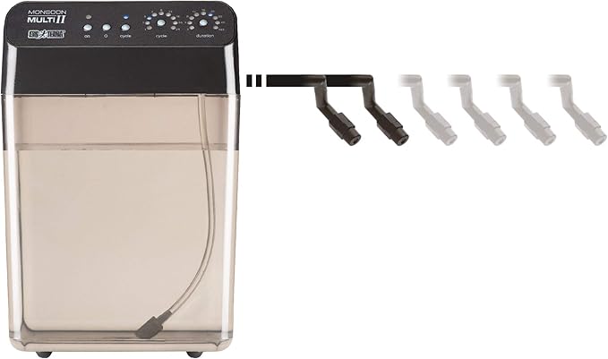 Exo Terra Monsoon Multi II Reptile Terrarium Mister, Black | Programmable Misting System with 4.5 BAR Pressure Pump | Flexible Nozzles, Leak-Proof Connectors | 8L (2 Gallon) Reservoir