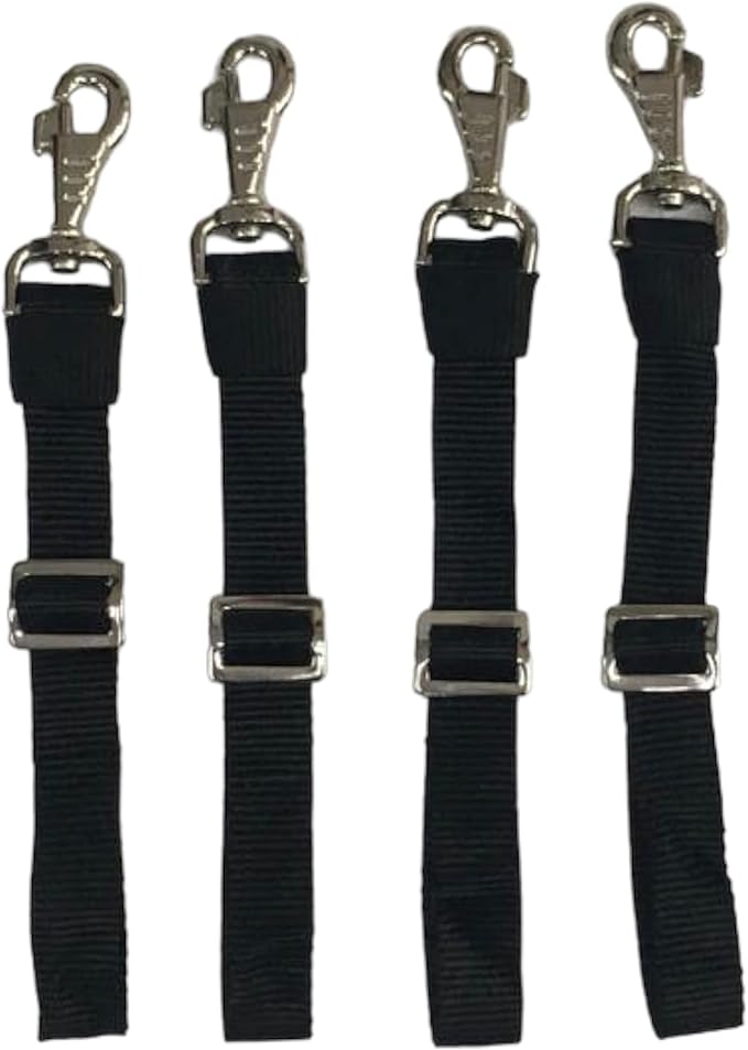 Majestic Ally 1200D 29"x19" Horse Stall Guard with Replaceable and Adjustable Length Straps and Replaceable Hardware (Black Black)