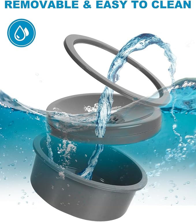 No Spill Dog Water Bowl, Slow Drinking Non Spilling Water Dish, Fits into Elevated Pet Feeder, 30oz Messy Drip Proof Slobber Stopper Water Dispenser for Dogs