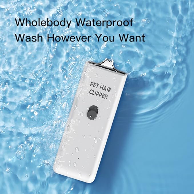 Feet Hair Trimmer, Dog Clippers,Quiet Washable USB Rechargeable Cordless Dog Grooming Kit,Electric Pets Hair Trimmers Shaver Shears for Dogs and Cats White