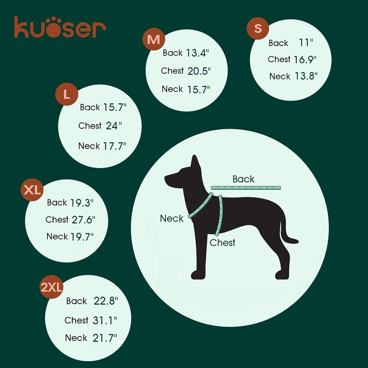 Kuoser Dog Cooling Vest for Large Dogs, Lightweight Doggie Cooler Jacket Breathable Mesh Pet Cooling Shirts Reflective Puppy Cool Harness for Beach, Hiking, Walking Blue XL