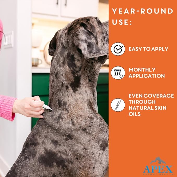 Apex Plus Flea and Tick Prevention for Dogs | Small (5-22 lbs) | 6-Month Supply | Dog Flea and Tick Treatment | 24-Hour Activation, Waterproof, 30-Day Protection