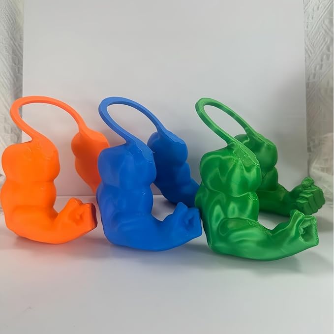 Funny Cat Muscle Arm, 3D Print Cat Neck Arm with Muscles, Funny Pet Prop Boom Arm, for Kitten Birthday Party Supplies(Red)