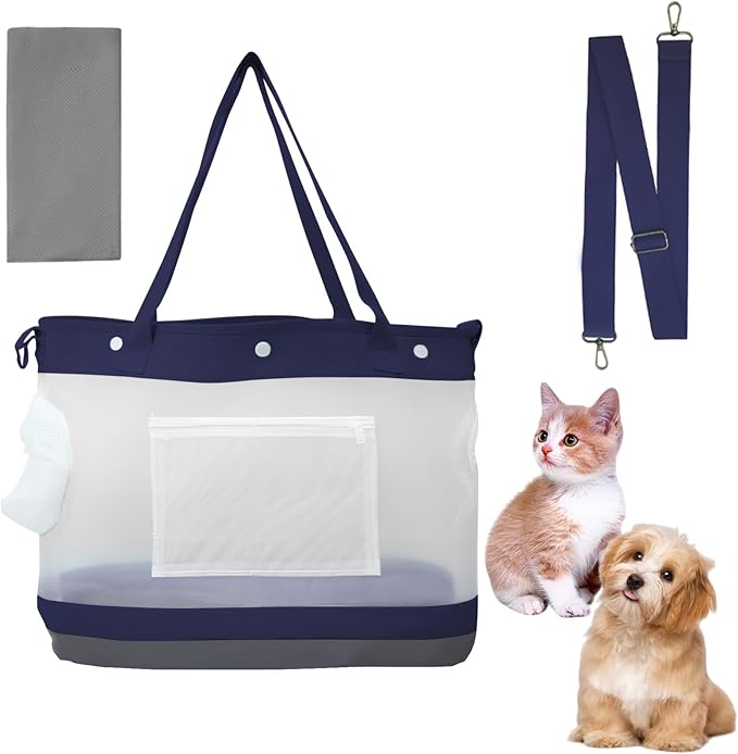 Dog Purse Carrier for Small Dogs Cat Kitty Puppy Rabbit Bunny Dog Cat Bag Carrier for Animals up to 22lbs Soft Sided, Collapsible Pet Carrier Sling for Outing Travel Vet-Dark Blue