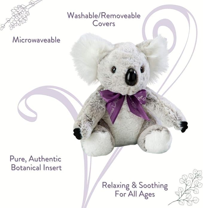 Sonoma Lavender Microwaveable Aromatherapy Pillow Filled with Lavender, Plush Koala, Lavender Scented with Removable Washable Cover, Kalee The Koala