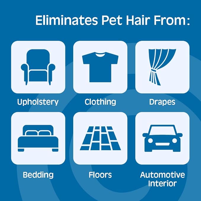 Gonzo Pet Hair Remover - 2 Pack - Lift and Remove Dog, Cat and Other Pet Hair from Furniture, Carpet, Bedding and Clothing