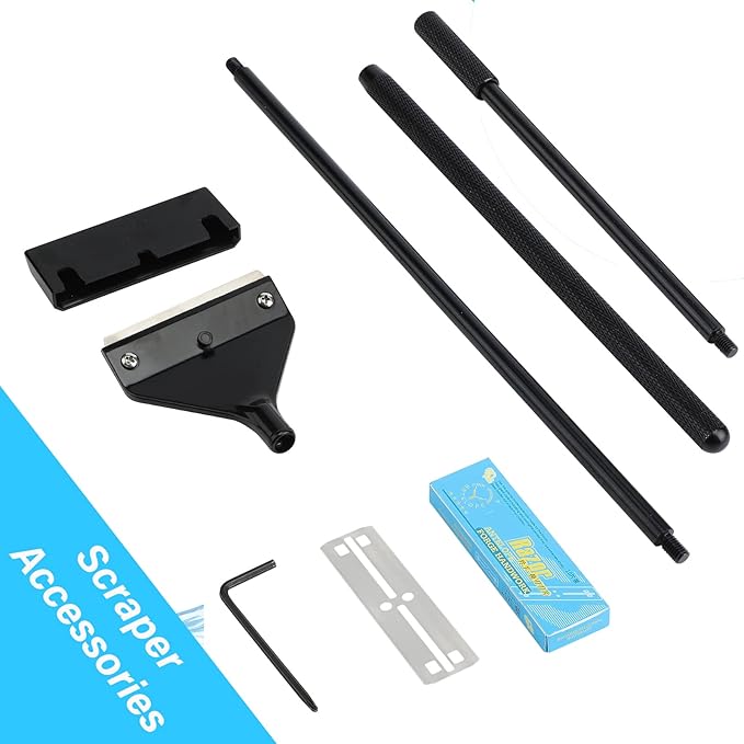 Algae Scraper for Glass Aquarium, Long Handle Fish Tank Algae Scraper with 10 Blades, Essential Aquarium Cleaning Tool.
