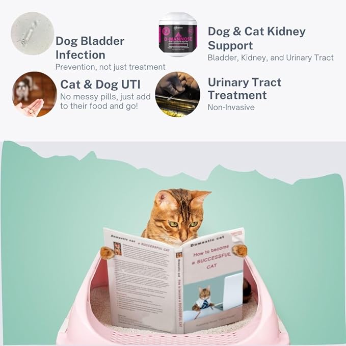 D-Mannose Supplement with Real Chicken for Dogs and Cats. Use for Immediate and Preventative Treatment of Bladder and Urinary Tract Infections UTIs. Stop Kidney Stones. Extra Strength 115 Grams.