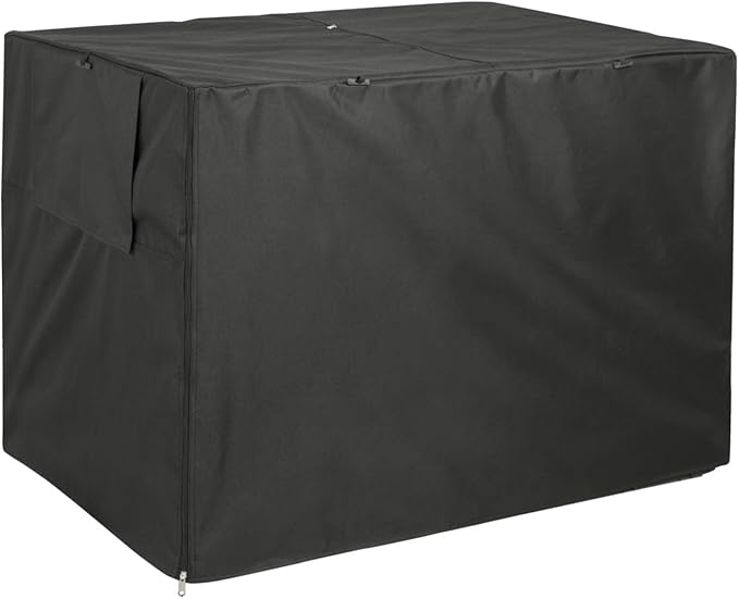 Explore Land Dog Crate Cover Heavy Duty Polyester Pet Kennel Sunshade Universal Fit for 42 inches Wire Cage (Black)