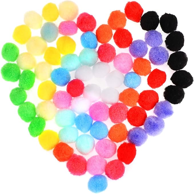 UEETEK 160PCS Cat Toys Assorted Color Soft Cat Toy Balls Kitten Toys Pompon Balls (Mix Color)