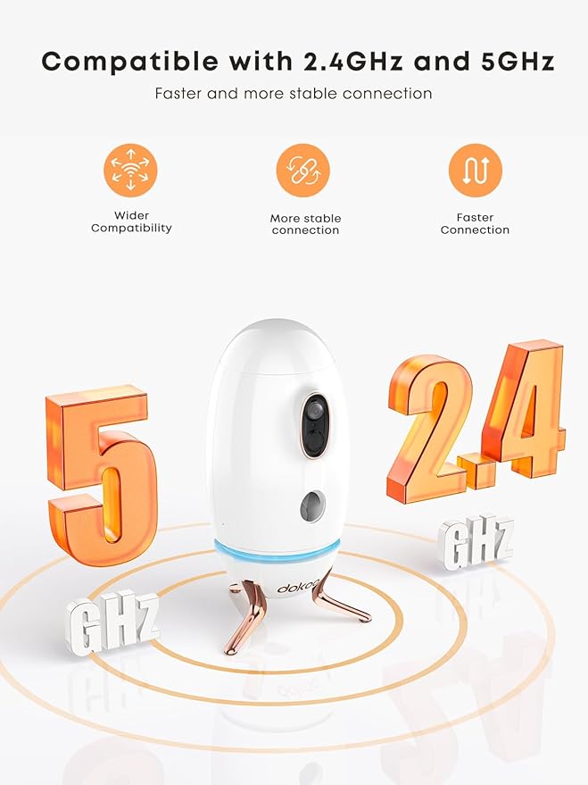 Dog Camera with Treat Dispenser, 2K 330° View Pet Monitor with Phone App, Night Vision, 2.4 &5G WiFi, Interactive 2-Way Audio Speaker, Motion Detection, Smart Home Indoor Cam, No Subscription Fee