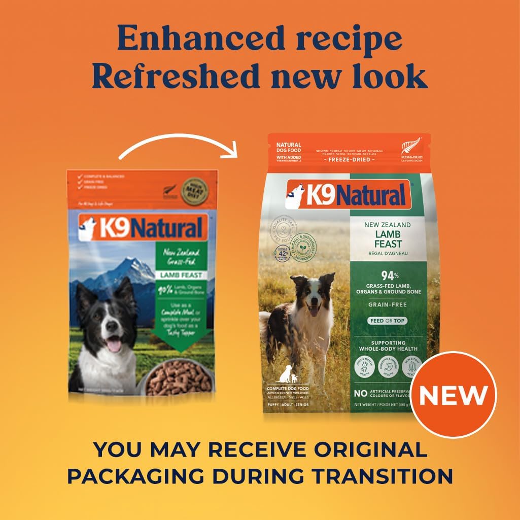 K9 Natural - Grain Free Freeze Dried Dog Food - Lamb, 1.1lb