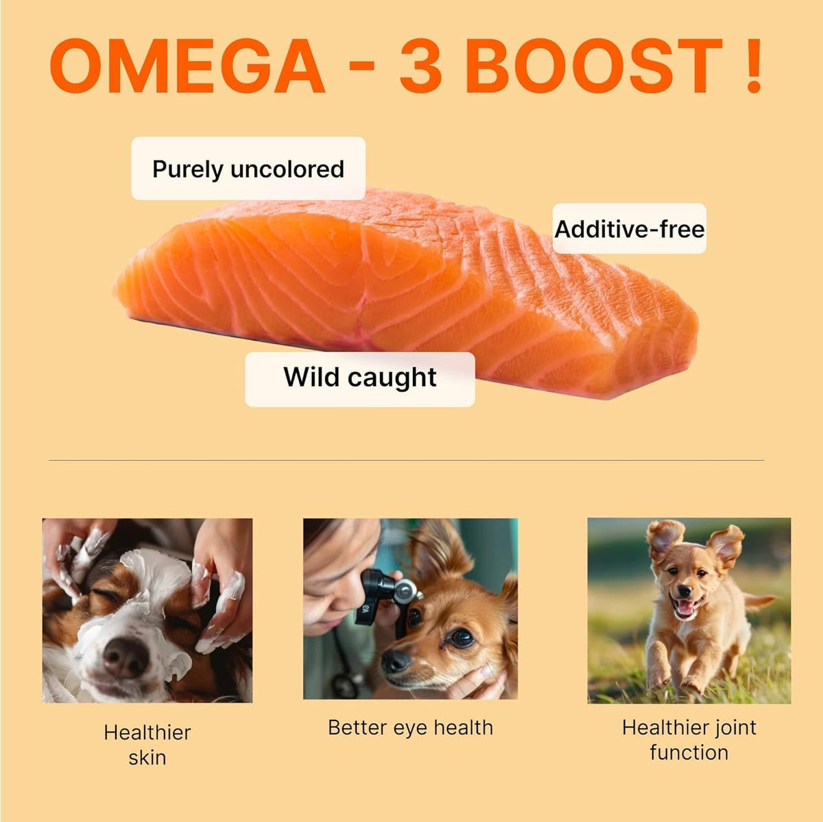 Puppyluv Treat - Freeze Dried Salmon Dog & Cat Treats, Wild Caught, Single Ingredient, Natural High Protein & Fish Oil, Grain Free Gluten Free, 3.2oz