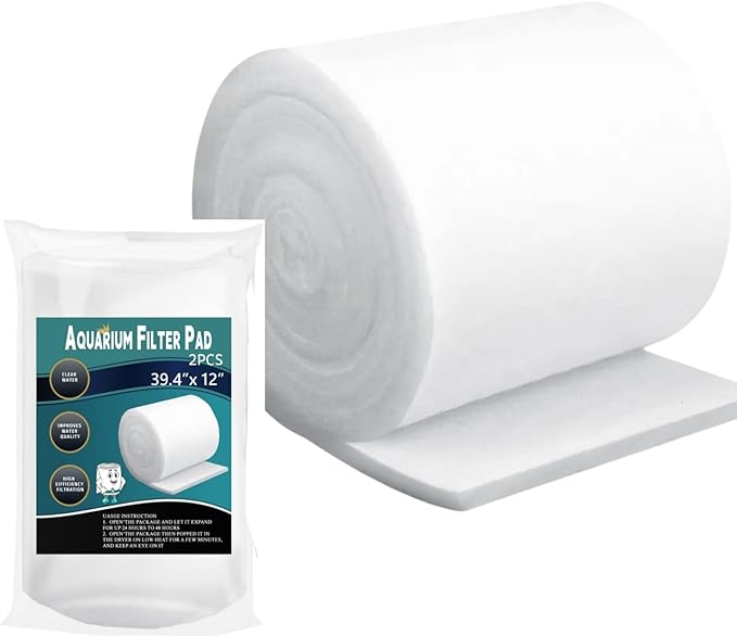 Aquarium Filter Pad 39.4 x 11.8in 2pcs Aquarium Filter Media for Crystal Clear Water Fish Tank Ponds Garden Saltwater Fershwater Plant Trutle