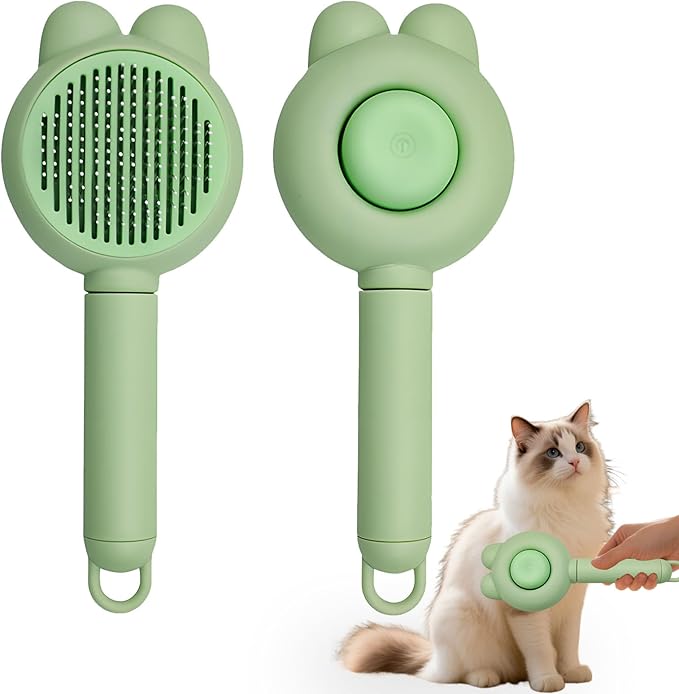 Zoocozy Cat Brush for Shedding, Dog Deshedding Brush, Pet Hair Removal Tool for Puppy Pitten(Green)