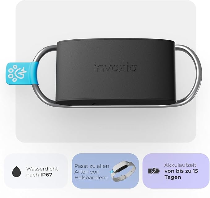 Invoxia Minitailz - Health & GPS Tracker for Dogs #1 - Cardiac and Respiratory Scan - Real-time Location - Activity and Well-Being Analysis - Compact, Lightweight, and Easy to Install