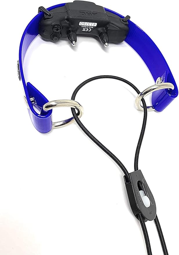 Replacement GPS eCollar with Adjustable Bungee, Multi-Hole Design, and Secure Toggle Closure for Small Dogs (Black, Small Neck)
