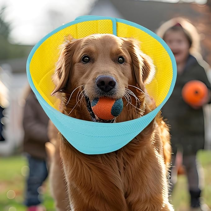 Soft Dog Cone Recovery Collars & Cones After Surgery for Medium Large Dogs, Comfy Ecollars to Stop Licking, Adjustable, Dog Ecollars for Recovery Plastic: Superior Support Fabric: Soft Comfort, XL