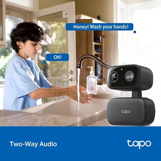 Tapo 1080p Pan/Tilt Indoor/Outdoor Security Camera – Free Person/Baby Cry Detect & Motion Track, 360° View, Color Night Vision, SD/Cloud Storage, Works w/Alexa & Google Home HybridCam 360