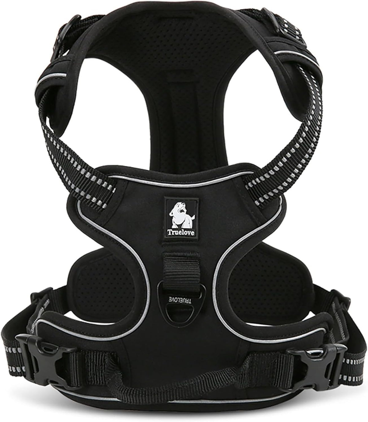 TRUE LOVE Truelove Adjustable No-Pull Dog Harness Reflective Pup Vest Harnesses Comfortable Control Brilliant Colors TLH5651(Black,S)