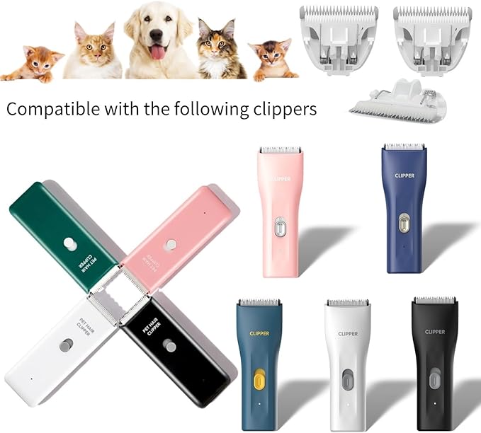 6 Pack Ceramic Blades Replacement for Dog Grooming Clippers, Detachable Pet Clipper Blades for Dogs,Cats Hair Trimming
