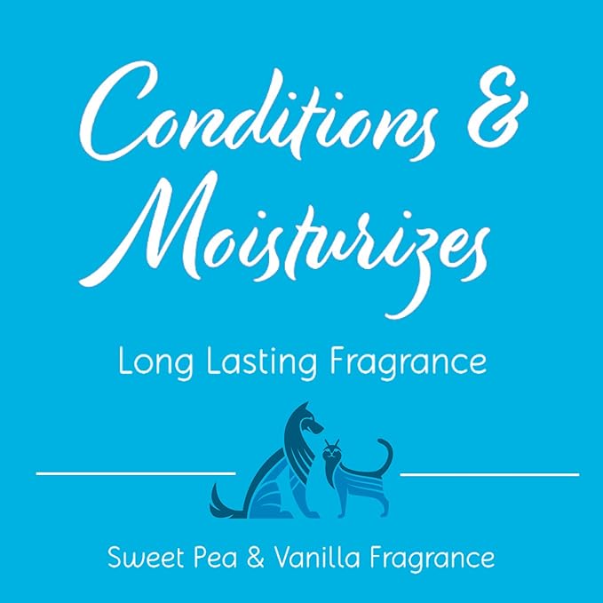 Nootie Sweet Pea Vanilla Daily Spritz for Dogs and Cats - Conditions and Moisturizes Fur, Long Lasting Pet Spray - 16oz