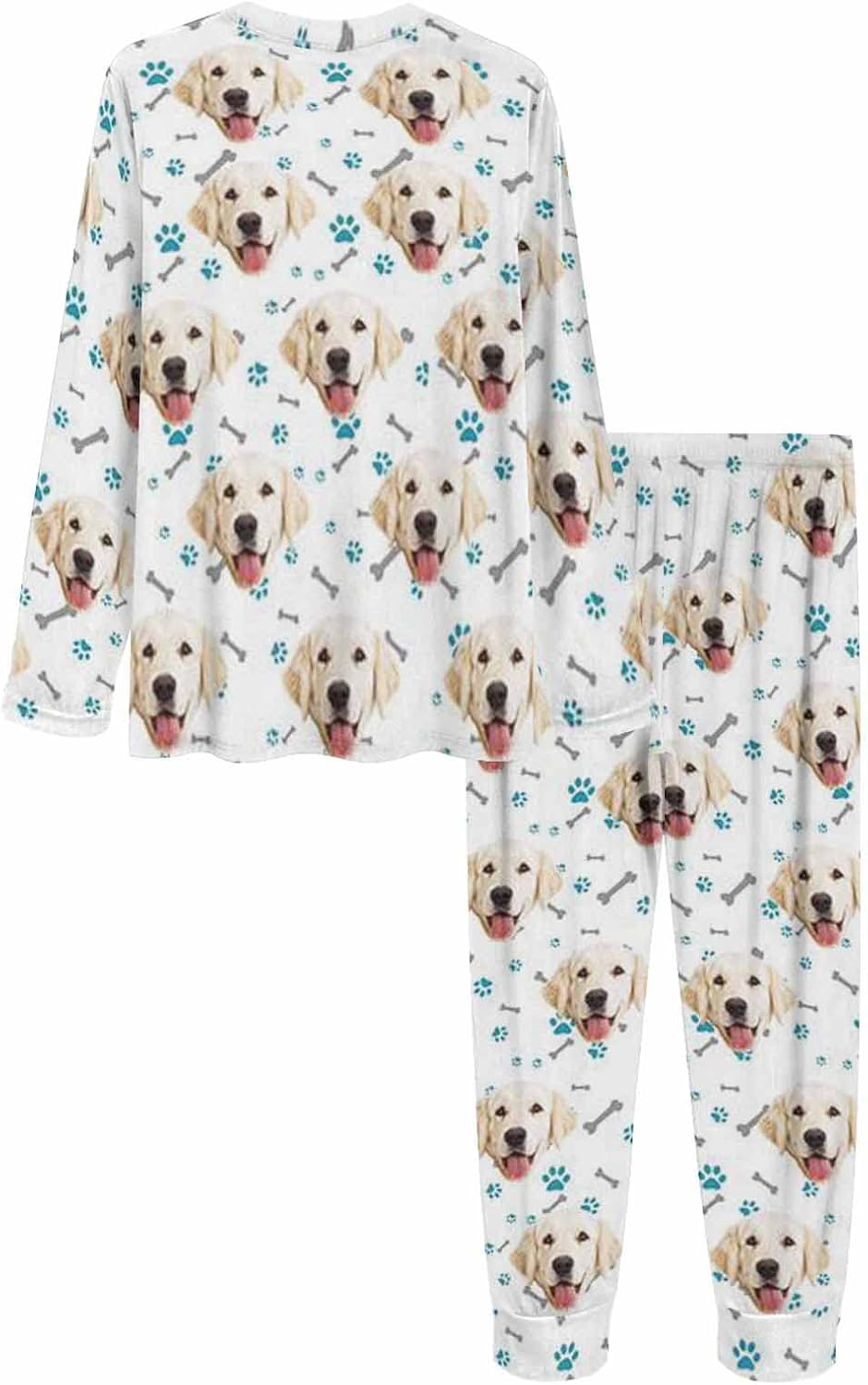 MyPupSocks Custom Face Pajamas Sets for Women, Personalized Photo Sleepwear XS-XXL