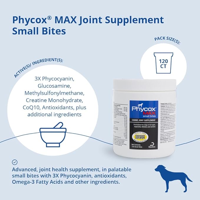 MAX Dog Joint Supplement Small Bites, 120 ct