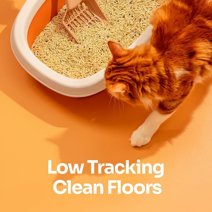 5 in 1 Mixed Cat Litter – Clumping, Flushable, Ultra Absorbent & Fast Drying | 100% Natural, Dust-Free, Low Tracking | with Activated Carbon for Superior Odor Control (4 Bags)