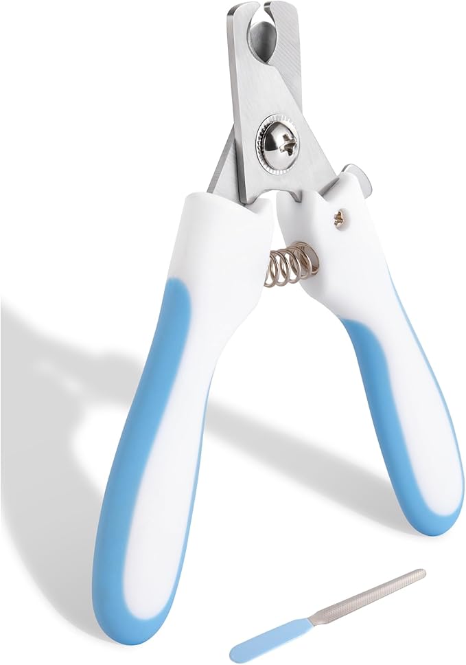 AIXINPET Dog & Cat Nail Clippers and Trimmers - with Free Nail File, Protective Guard to Avoid Over Cutting, Extra Sharp Blade - Suitable for Small to Large Dogs & Cats, Birds and Rabbits (Large)