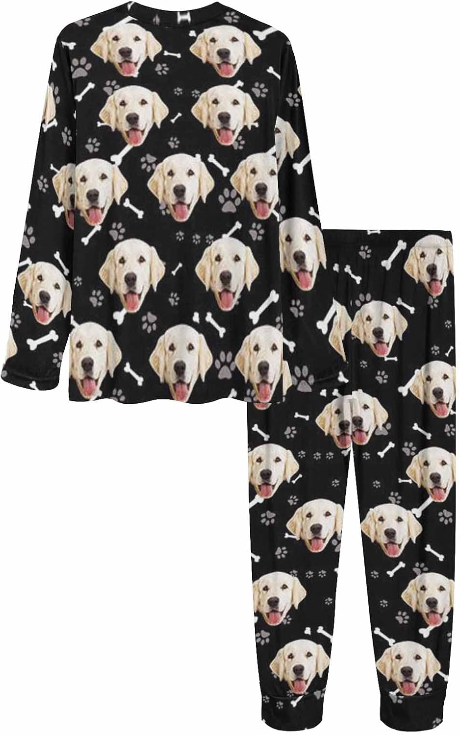 MyPupSocks Custom Face Pajamas Sets for Women, Personalized Photo Sleepwear XS-XXL