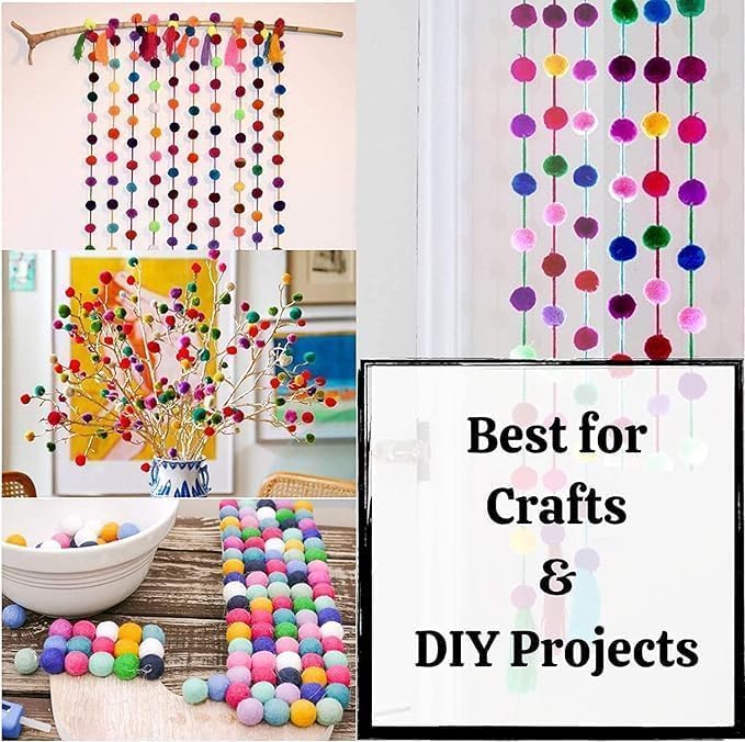 Loty Store 50PCS Cat Toys Balls 3CM,Soft Colorful Pompoms Ball Cat Chew Toy Kitten Pet Toy, Scratching Balls Toy Interactive Pet Supplies for Cats Kittens Dog