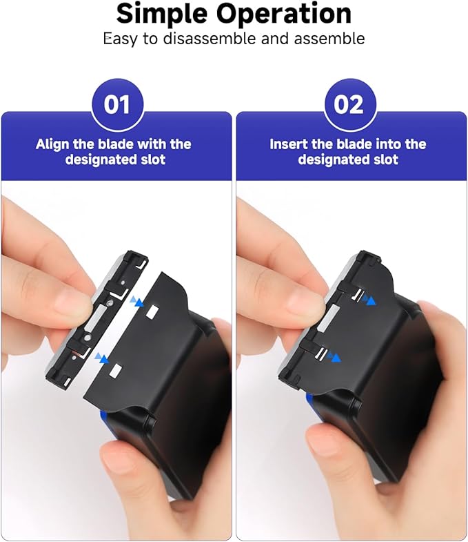 AQQA Magnetic Aquarium Fish Tank Glass Cleaner, Dual-Blades Algae Scraper Glass Cleaner Scrubber, Double Side Floating Aquarium Magnetic Brush for 0.4-1.0 Inch Thick Glass Aquariums Tank (XL)