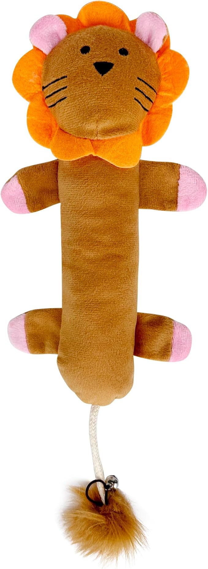 TTcat Catnip Silvervine Matatabi Pillow for Cats & Kittens,Crinkle Sound Toy,Cat Kicker Toy,Large Size Cat Soothing Plush Pillow (Lion).