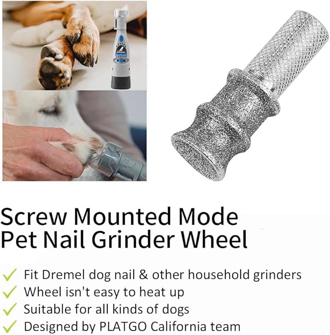 ClassB+80 Diamond Dog Nail for Dremel, Screw-Mounted Mode Nail Dremel Tool for Dogs, Especially Suitable for Long-Haired Dogs, Dremel Polishing Bits, Animals Nail Care & Home Grinder Tools