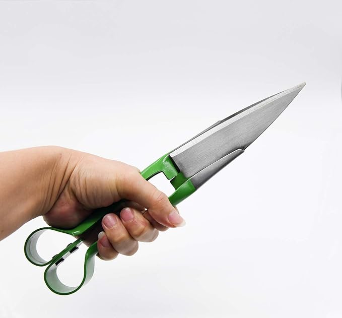 Sheep Shear Grass Shear Alpaca Shears R Shaped Design For Large Thick-Haired Animal Grooming (Green)