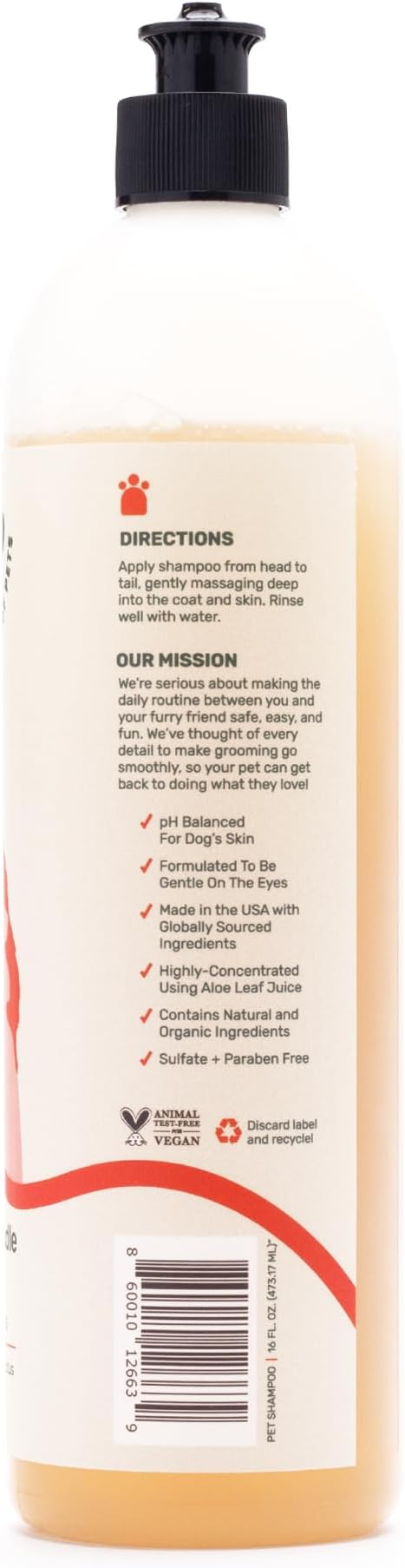 Pets - Revitalizing 2-1 Shampoudle, 16oz, Moisturizing and Gentle All Natural pet Shampoo with Spearmint, Cedarwood, Eucalyptus, and Oatmeal