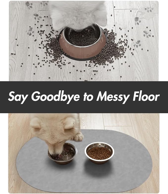 Absorbent Dog Water Mat-Dog Mat for Food and Water Bowl, Quick Dry Pet Feeding Mat, No Stains Dog Food mat, Dog Accessories Pet Supplies Mat-Dog Water Bowl Mat for Messy Drinkers