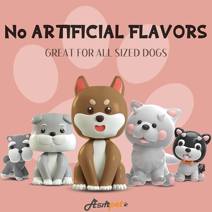 ASMPET Dog Treats, Chicken Wrapped Rawhide Sticks Filled with Sweet Potato for Small Medium Large Dogs（6pcs）