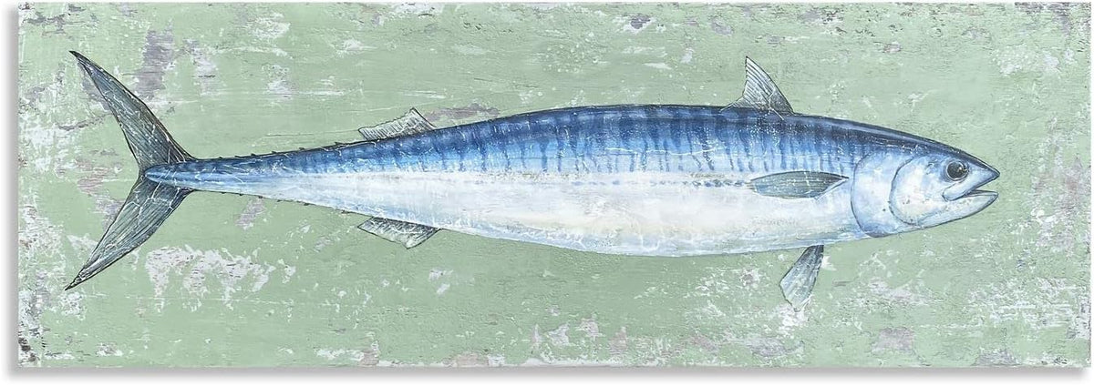 Yihui Arts Tuna Canvas Wall Art - Fish Oil Paintings with Textured – Abstract Coastal Pictures for Living Room Bedroom Bathroom Decor