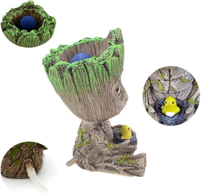 Aquarium Groot Air Bubbler Decorations Fish Tank Air Stone Set
