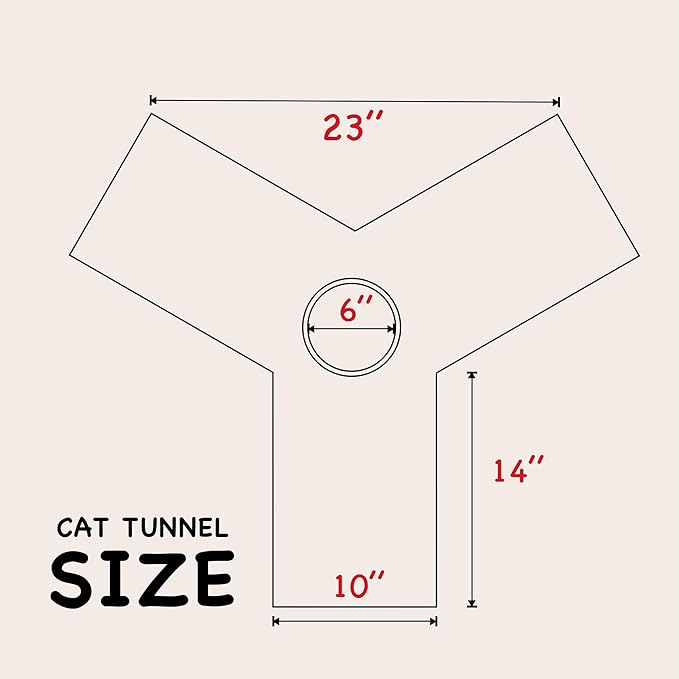 Tempcore 3 Way Collapsible Cat Tunnels, Indoor Cat Toys with Peek Hole & Boredom Breaker Ball for Kittens & Puppies