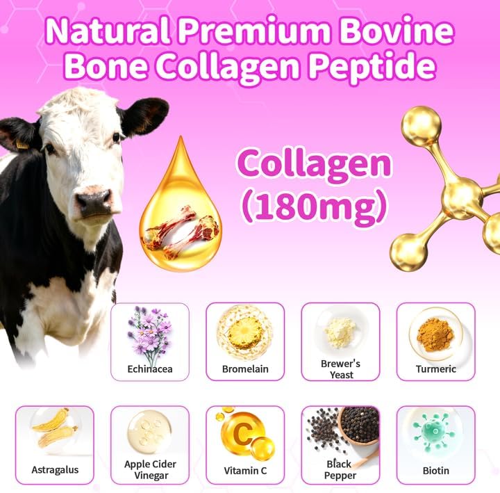 Liquid Collagen for Dogs Skin Comfort & Calming, Dog Itch Relief & Anti-Scratching & Coat Supplement with Biotin for Skin Barrier & Sensitive Immune Health Support - Beef Flavor, 2 FL.Oz