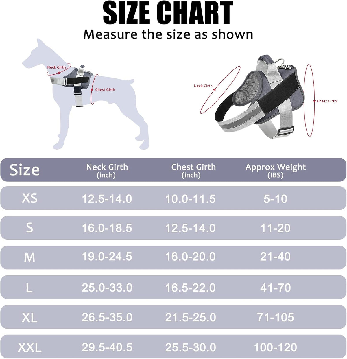 Bolux Dog Harness, No-Pull Reflective Dog Vest, Breathable Adjustable Pet Harness with Handle for Outdoor Walking - No More Pulling, Tugging or Choking