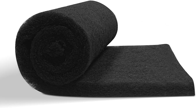 Aquarium Carbon Pad -Premium Cut to Fit Carbon Infused Filter Pad Media for Crystal Clear Water Fish Tank and Ponds (10.5x72in)