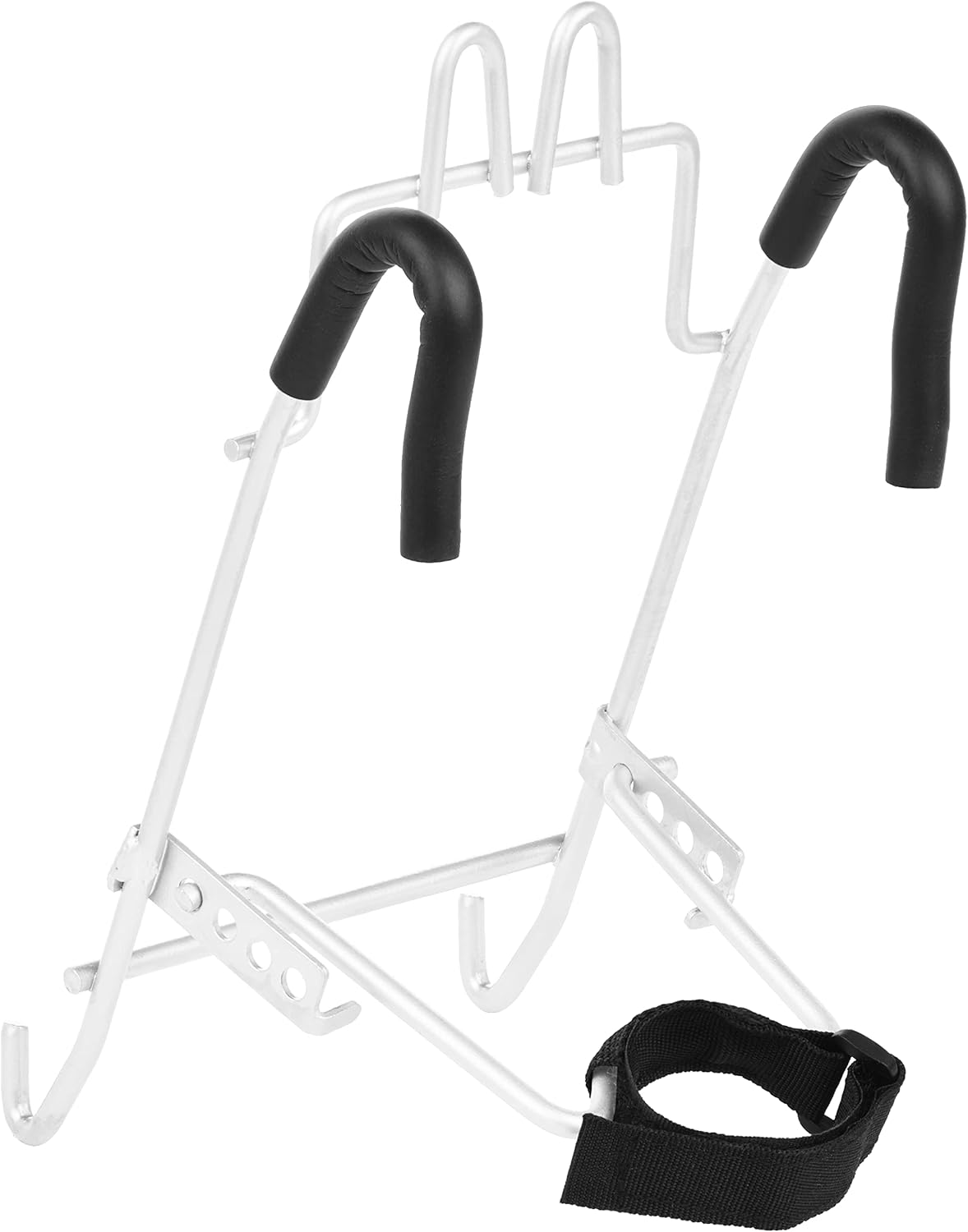 Retrospec Apollo Detachable Front Bike Basket Steel Half-Mesh with Integrated Detachable Hooks and Built-In Handle, Easy Assembly and Portability for Bicycles